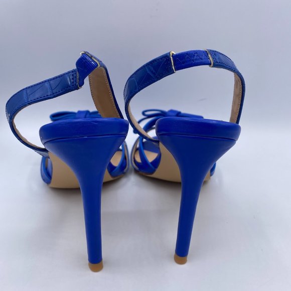 A NUYG Blue Bow High Heel Cutout Slingback Sandal - Picture 6 of 14
